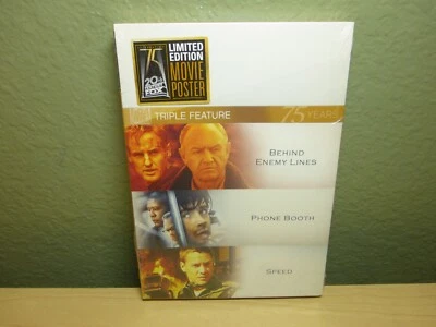 Behind Enemy Lines/Phone Booth/Speed (DVD, 3-Disc Set, Fox 75th Anniversary) New - Image 1 of 3