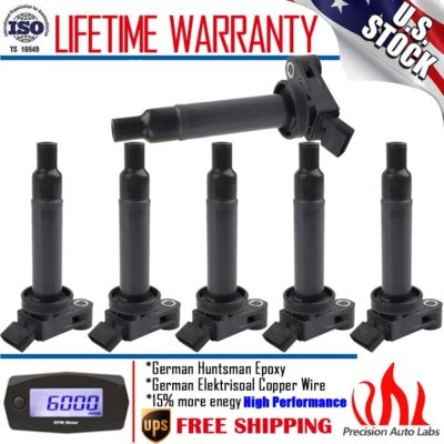 Катушки зажигания упаковка 6 шт. для Toyota Camry Avalon Lexus ES300 RX300 UF267 3,0 л - Изображение 1 из 4