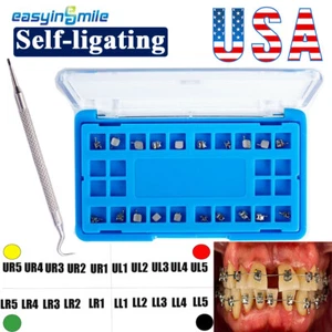 20pcs Orthodontic Metal Self-Ligating Bracket Roth 022 345Hook Dental Mini Brace - Picture 1 of 12