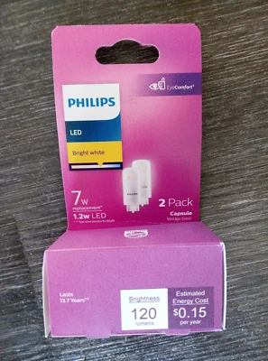 Philips Capsule LED 7W 2 pack 1.2W LED bright white - Image 1 of 2