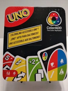 Mattel Games UNO Card Game ColorADD for Colorblind & Color Sighted Players, Trav - Picture 1 of 6