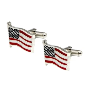 Cufflinks American Flag Cufflinks Chic Cuff Buttons Cuff Links Sleeve Buttons US - Picture 1 of 12
