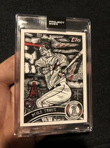 Topps Project 2020 #121 Mike Trout by JK5 Anaheim Angels - Picture 1 of 4