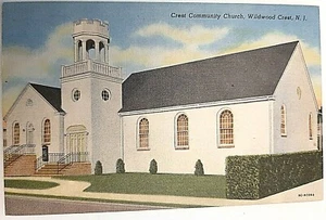 Crest Community Church Wildwood Crest NJ Postcard - Picture 1 of 2