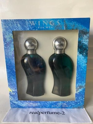 Juego de 2 piezas para después del afeitado Wings Cologne de Giorgio Beverly Hills 3,4 oz EDT + 3,4 oz Foto 1 de 3