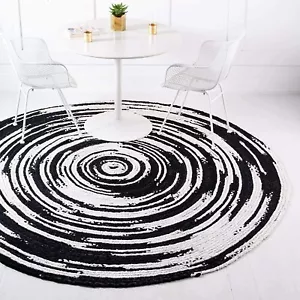 Beautiful Braided Round Area Rug Carpet Bohemian Living Room Decor Floor Rugs - Picture 1 of 9