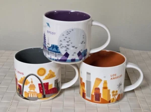 Starbucks | You Are Here Series 14 oz Becher Cities States | LA, EPCOT | 3er Set - Bild 1 von 8