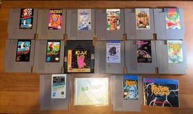 Nintendo NES 14 Game Lot Super Mario Bros Duck Hunt Rad Racer Xenophobe Bad Dude