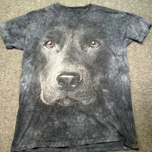 The Mountain Mens Large Shirt Tie Dye Grey Black Bear Graphic Animal Casual 2011 - Picture 1 of 8