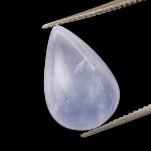 Charming! 4.79ct Tear Drop Natural Violetish Blue Chalcedony, Africa - Imagen 1 de 4
