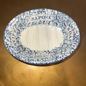 Mason's Crabtree & Evelyn London England blau weiß Seifenschale selten einzigartig 5,75" - Bild 1 von 6