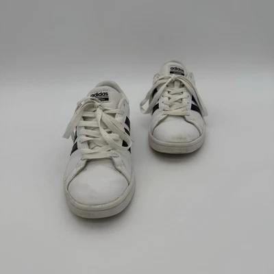 Adidas Cloudfoam Tenis Mujer’s Talla 7 Blanco Negro Cómodo Zapatos Informales Foto 1 de 4