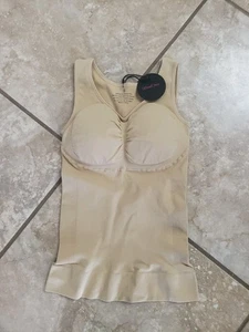 Camisola acolchada para mujer Ocean talla mediana beige pequeña nueva con etiquetas - Imagen 1 de 3