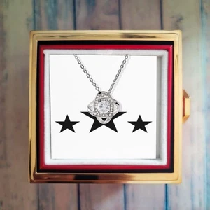 You Are my Super Star Love Knot Jewelry Message Card Necklace - Picture 1 of 4