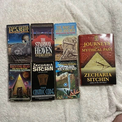 Zecharia Sitchin Books Lot of 7 - Earth Chronicles 1,2,3,5,6 Genesis 1 HC 6 PB Foto 1 de 4