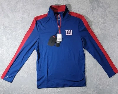 Pullover ligero para hombre New York Giants Antigua Royal cuarto cremallera talla pequeña Foto 1 de 4