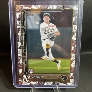 2025 Topps Series 1 Jacob Wilson Rc Rookie Cactus Foil BJJO - Picture 1 of 2