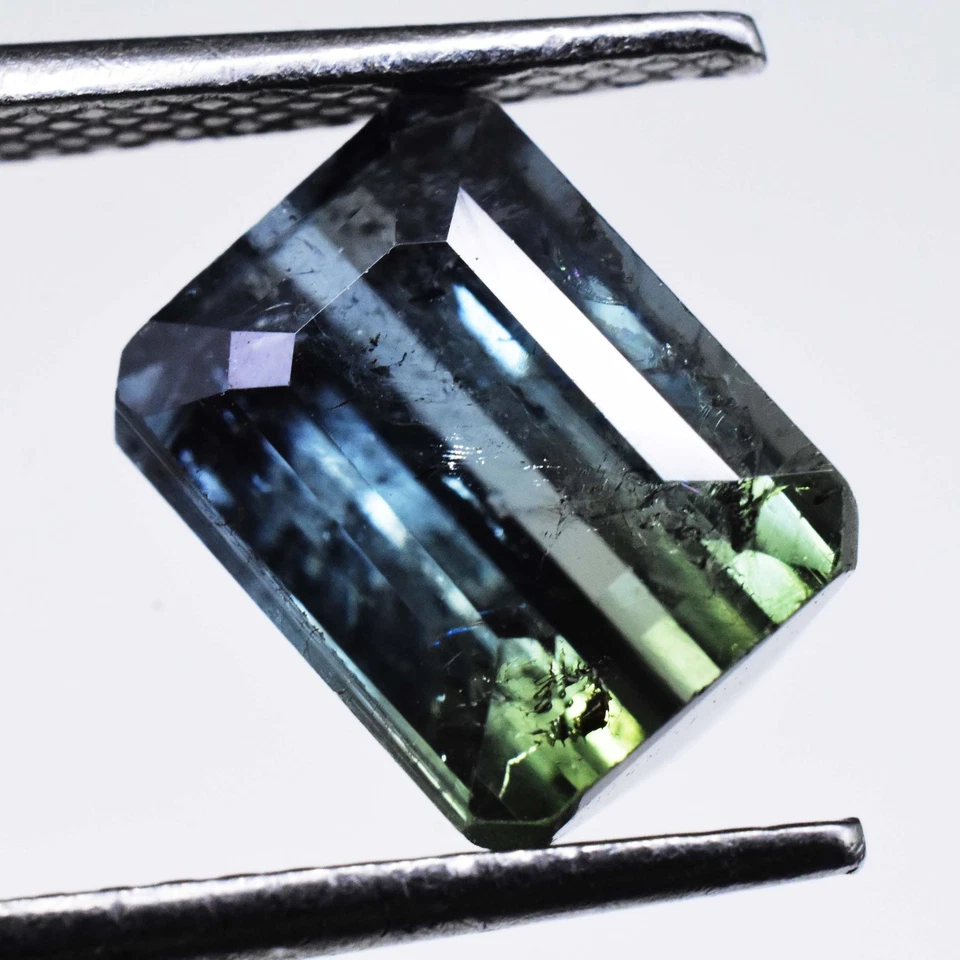 3.40Ct Natural Bi-Color Tourmaline Radiant GTL Certified Untreated Rare Gemstone - Image 1 of 4