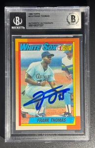 Frank Thomas signed Auto 1990 Topps #414 Rookie Card RC mit COA BECKETT SLAB - Bild 1 von 2
