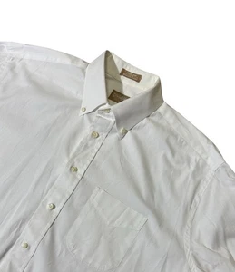Gitman Bros mens 17.5 35 solid white oxford cotton luxury dress shirt EUC - Picture 1 of 6