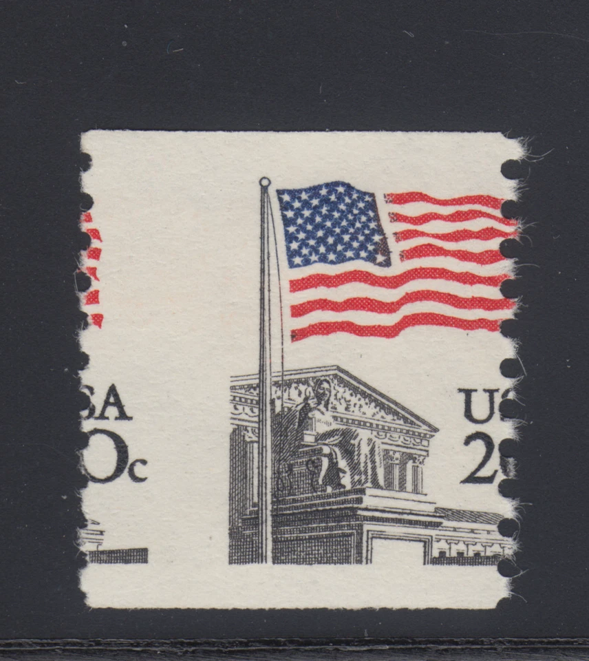 US Sc 1895 MNH. 1981 20c Flag Over Supreme Court, Vertical Coil MISPERF - Image 1 of 1