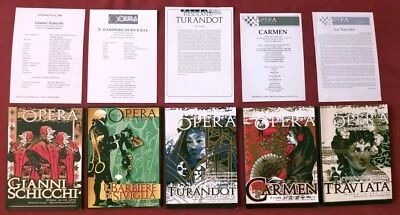 OPERA FESTIVAL: ROSSINI, PUCCINI, BIZET, VERDI - Lotto 5 libretti + note regia - Immagine 1 di 2
