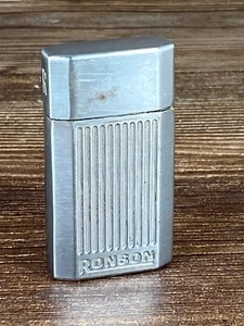 Vintage Ronson Jet Lite Lighter Butane Cigars Wind Proof Tested Works Stainless - Picture 1 of 9