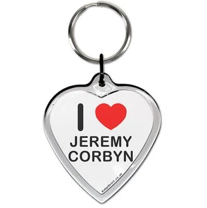 Jeremy Corbyn I Love Schlüsselanhänger in Herzform (52 mm x 36 mm) - Bild 1 von 2