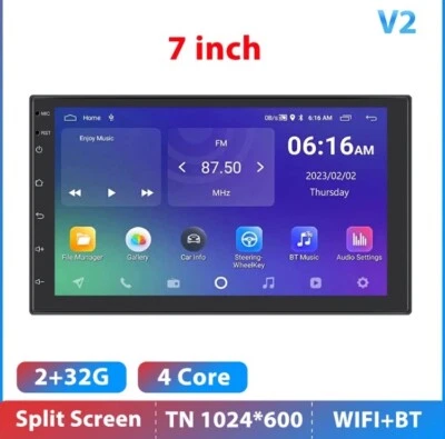 Autoradio Android 2 Din Universal 7” 2G+32GB. Wifi, Bluetooth, Gps, Radio. - Imagen 1 de 4