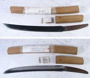 Japanese Tanto Wakizashi Antique Shirasaya Mumei Short Real Sword 11.73 inch - Picture 1 of 19