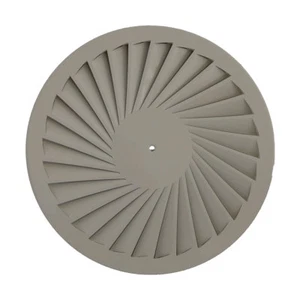 EMCO TS8154 salida de dralla rejilla de techo talador blanco Ø400 mm redondo - Imagen 1 de 1