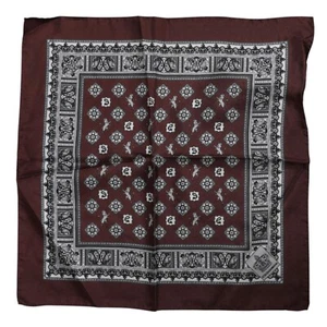DOLCE & GABBANA Schal Bordeaux Bandana Seide Quadrat Einstecktuch 33cmx33cm 120usd - Bild 1 von 6