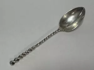 Whiting Sterling Silver Square Twist Demitasse Spoon No Monogram - Picture 1 of 4