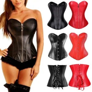 Women Bustier Basques Corset Top Lingerie Burlesque Fancy Dress Costume S-6XL UK - Picture 1 of 15