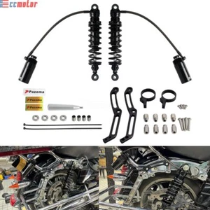 Remote Reservoir Rear Suspension Shocks For Harley Road Street Glide FLT Baggers - Picture 1 of 13