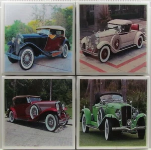 Fliesenuntersetzer Keramik - Automobil - 4er Set - (Kaufen Sie 2 Sets erhalten Sie 1 Set gratis) A - Bild 1 von 6