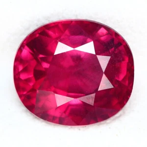 1.73 Ct Mesmerizing Oval 7.1 x 6.2 MM 100% Natural Reddish Pink Rhodolite - Imagen 1 de 5