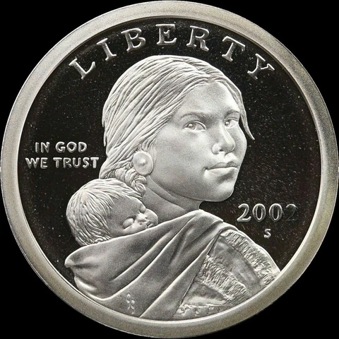 2002 S Native American Sacagawea Dollar Gem Deep Cameo PROOF US Mint Coin! Cover