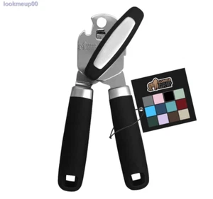 GORILLA GRIP Stainless Steel Manual Can Opener, Soft Touch Handle, Built-In Bott - Picture 1 of 6