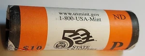 2006-P North Dakota State Quarter Roll United States Mint Roll **FREE SHIPPING** - Picture 1 of 5