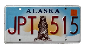 Alaska Standing Bear American License Licence USA Number Plate JPT 515 - Picture 1 of 5