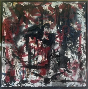 “World In Chaos”, Original Art Canvas Painting Framed. #michaelscottwoodcock - Picture 1 of 4