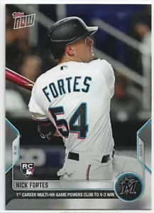 2022 Topps Now Nick Fortes Rookie #721 EN MANO 1ª Carrera Juego Multi-HR Pr: 365 - Imagen 1 de 2