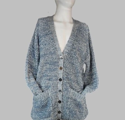 Cárdigan Suéter Michael Kors Mujer Gris Tejido Talla L Cabincore Lagenlook Abuelo Foto 1 de 4