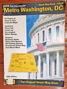 Libro de mapas de calles ADC Metro Washington, D.C. 28ª edición 1996 vintage - Imagen 1 de 5