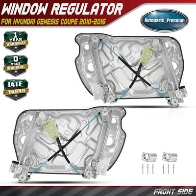 2x Regulador de ventana eléctrica delantero derecho y derecho con panel para Hyundai Genesis Coupe 10-16 Foto 1 de 4