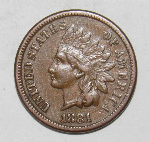 1881 Indian Head Cent XF Cover
