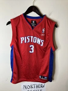 Ben Wallace NBA Detroit Pistons Reebok Jersey Youth Size L 14-16 - Picture 1 of 9