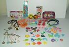 Girls Mixed Lot Hair Accessories, Jewelry, Patches, Wood Magnets  And More