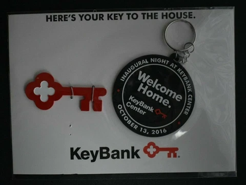 2016-17 Buffalo Sabres Opening Night keychain Inaugural Night KeyBank Center Cover